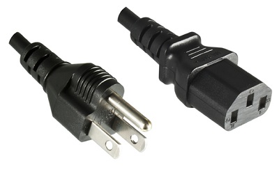 Japan plug 3 pole, 2,0 m, with IEC 60320 C13 connector